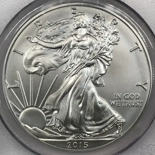 2015-W $1 Burnished Silver Eagle First Day - FS Flag Label (3)