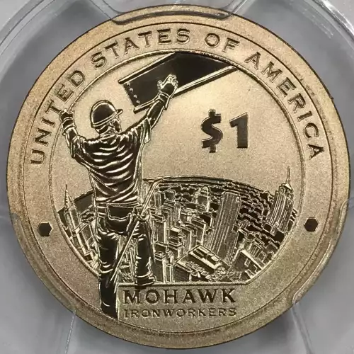 2015-W $1 Mohawk Ironworkers, Enhanced Coin & Currency Set First Strike (3)