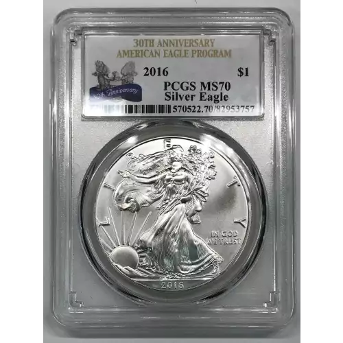 2016 $1 Silver Eagle 30th Anniversary
