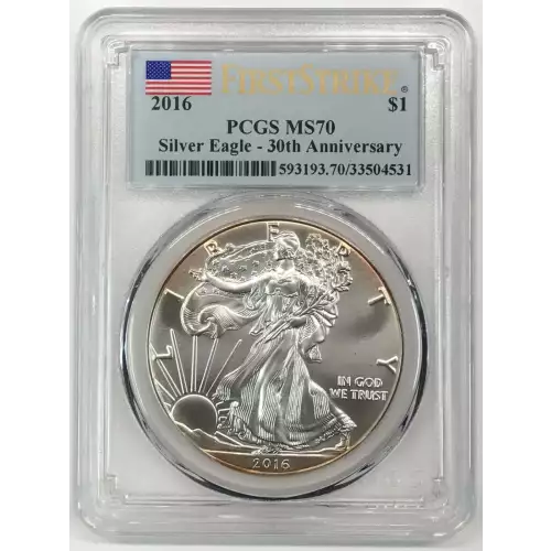 2016 $1 Silver Eagle Silver Eagle - 30th Anniversary First Strike First Strike