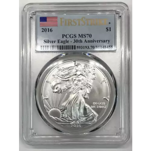 2016 $1 Silver Eagle Silver Eagle - 30th Anniversary First Strike First Strike