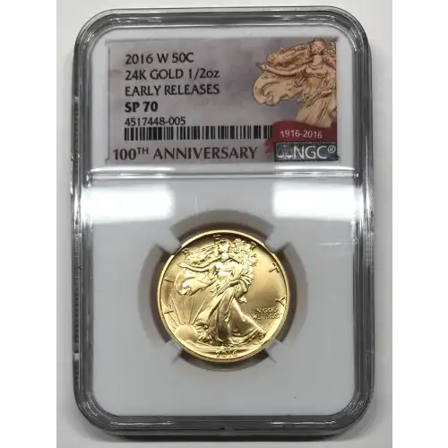 2016 24K GOLD 1/2oz EARLY RELEASES (4)
