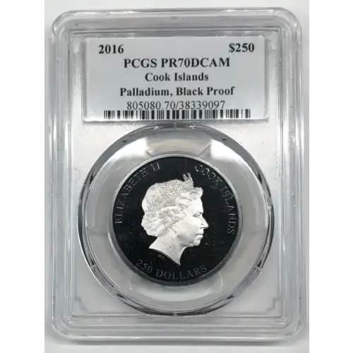 2016 $250 Ronald Reagan Palladium Black Proof Michael Reagan, DCAM