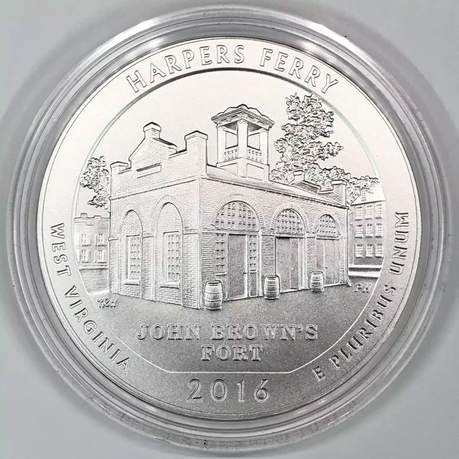 2016 5 oz Silver America the Beautiful Harpers Ferry National Historical Park