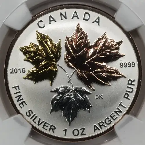 2016 A Historic Reign Gilt Reverse Proof Silver Maple Leaf 5-Coin Set NGC PF-69 EARLY RELEASES (4)