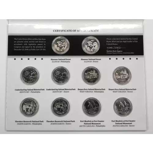 2016 America the Beautiful ATB Quarters Uncirculated 10-Coin P&D Set US Mint OGP (4)