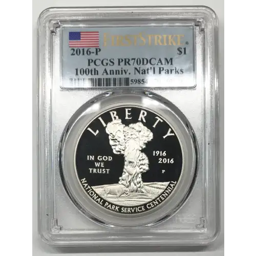 2016-P $1 100th Anniv. Nat'l Parks First Strike, DCAM