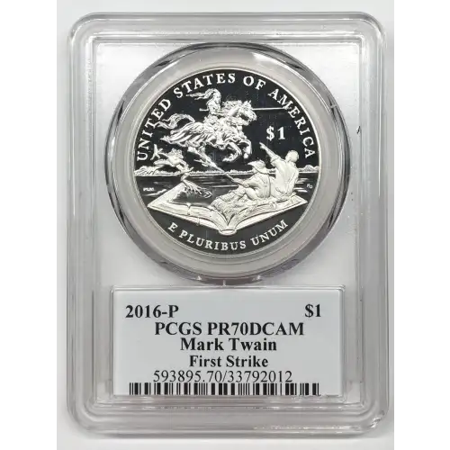 2016-P $1 Mark Twain First Strike Mark Twain Label, DCAM (2)