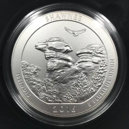 2016-P Shawnee Forest ATB 5 oz Silver Uncirculated Coin w US Mint OGP Box & COA (4)