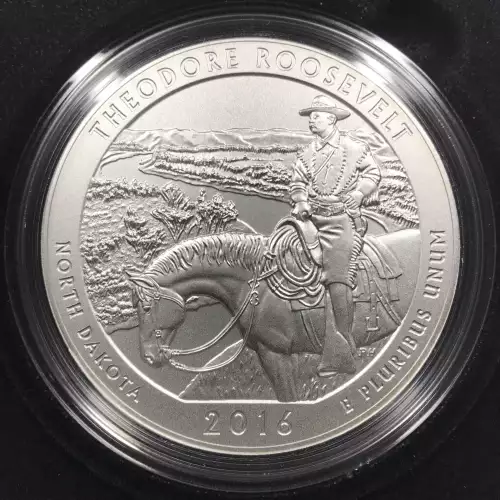 2016-P Theodore Roosevelt ATB 5 oz Silver Uncirculated Coin -US Mint OGP Box COA (5)