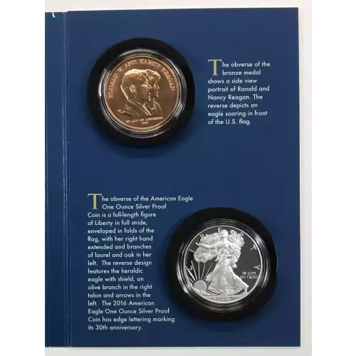2016 Ronald Reagan Coin & Chronicles Set w US Mint OGP (3)