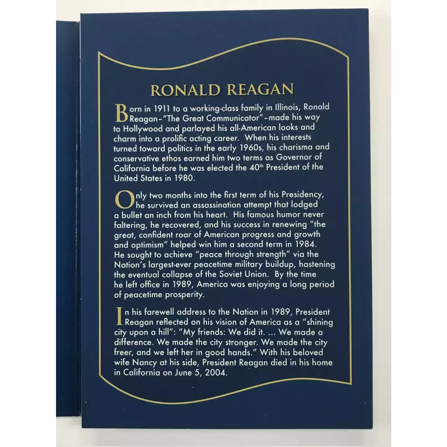 2016 Ronald Reagan Coin & Chronicles Set w US Mint OGP (4)