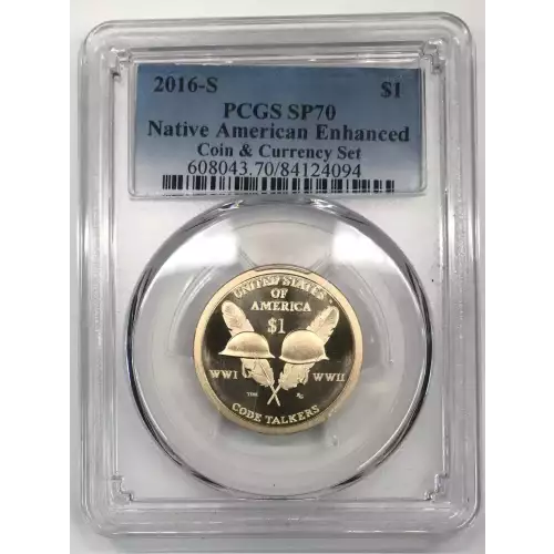 2016-S $1 Code Talkers, Enhanced Coin & Currency Set