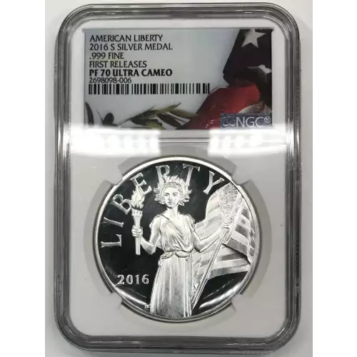 2016 S .999 FINE FIRST RELEASES AMERICAN LIBERTY SERIES ULTRA CAMEO