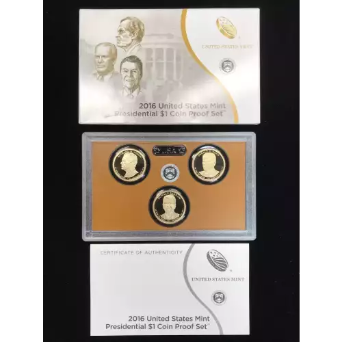 2016-S Presidential Dollar Proof Set w US Mint OGP - Box & COA