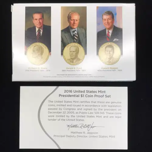 2016-S Presidential Dollar Proof Set w US Mint OGP - Box & COA (5)