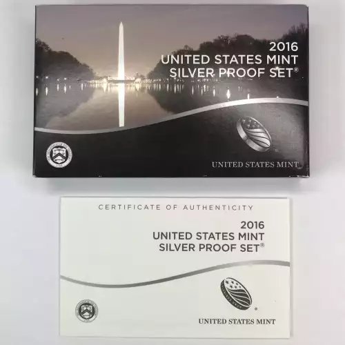 2016-S US Mint Silver Proof Set w OGP - Box & COA