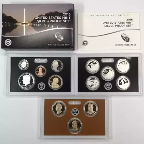 2016-S US Mint Silver Proof Set w OGP - Box & COA