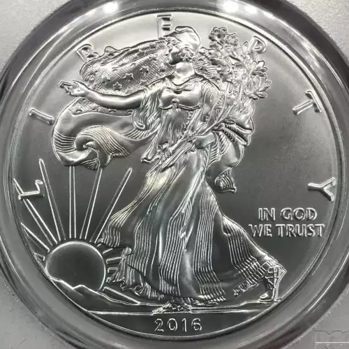2016-W $1 Burnished Silver Eagle 30th Anniversary Lettered Edge Premier 1 of 5000 (5)