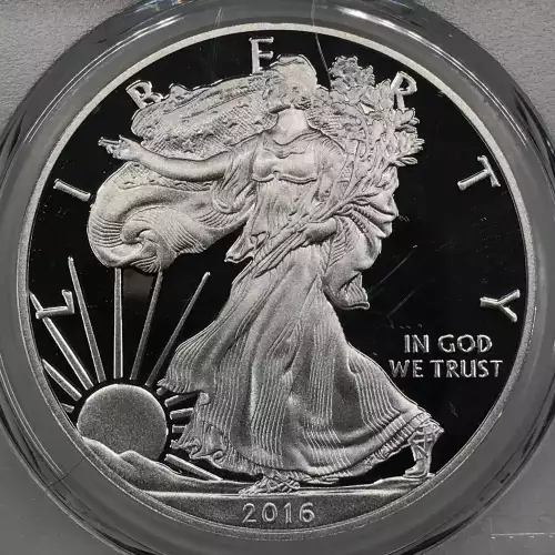 2016-W (2019) $1 Silver Eagle WP Mint Hoard 30th Anniversary Lettered Edge #155, DCAM (4)