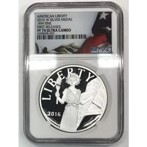 2016 W .999 FINE FIRST RELEASES AMERICAN LIBERTY SERIES ULTRA CAMEO