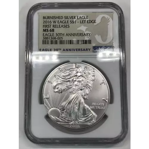 2016 W BURNISHED - LETTERED EDGE FIRST RELEASES EAGLE 30TH ANNIVERSARY 