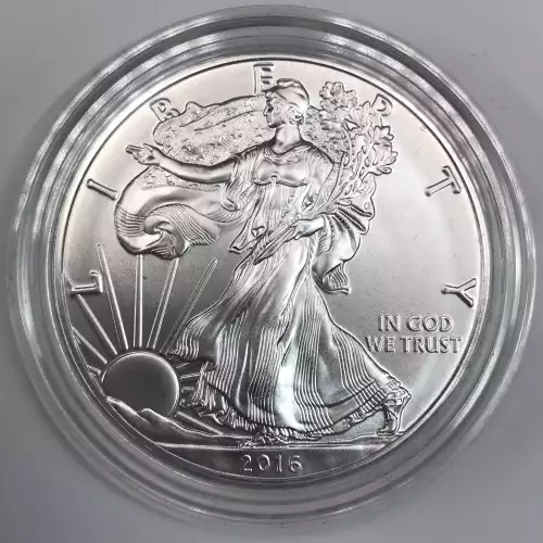 2016-W Burnished Uncirculated Silver Eagle w OGP - Box & COA (3)