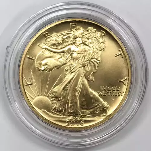 2016-W Walking Liberty Half Dollar Centennial 1/2 oz Gold Coin w OGP - Box & COA