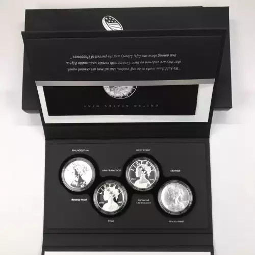 2017 American Liberty 225th Anniversary Silver 4-Medal Set w US Mint OGP