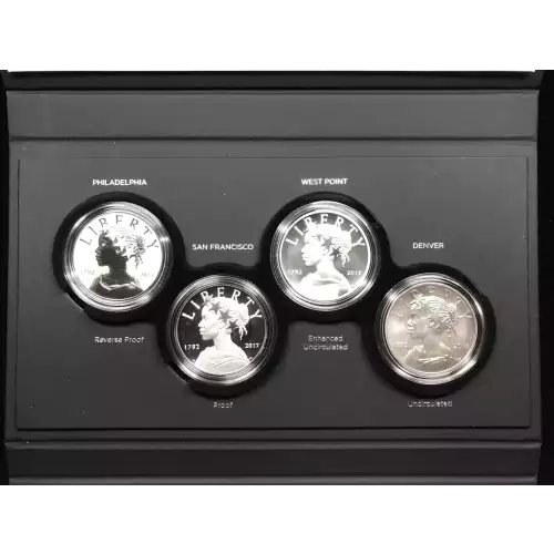 2017 American Liberty 225th Anniversary Silver 4-Medal Set w US Mint OGP