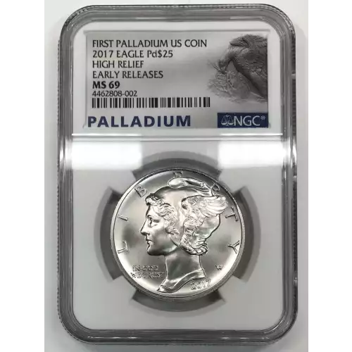 2017 HIGH RELIEF EARLY RELEASES FIRST PALLADIUM US COIN 