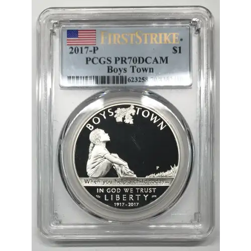2017-P $1 Boys Town First Strike, DCAM