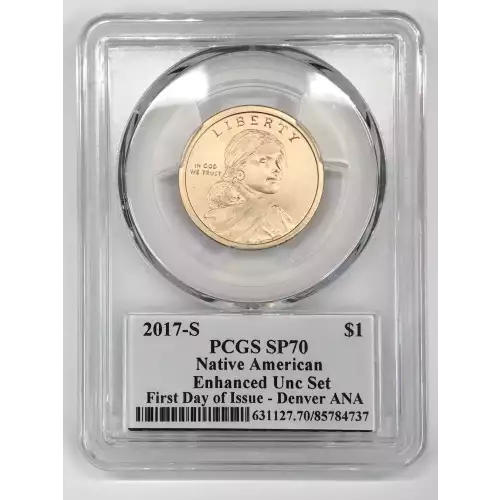 2017-S $1 Sequoyah Enhanced Unc Set FDI Denver ANA