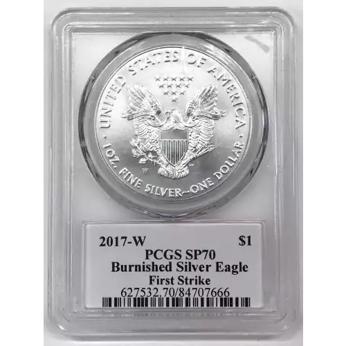 2017-W $1 Burnished Silver Eagle First Strike