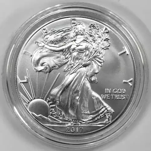 2017-W Burnished Uncirculated Silver Eagle w OGP - Box & COA (3)