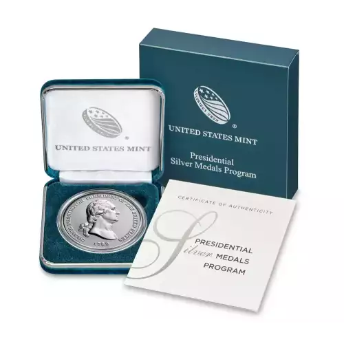 2018 George Washington Presidential 1 oz Silver Medal w US Mint OGP - Box & COA (5)