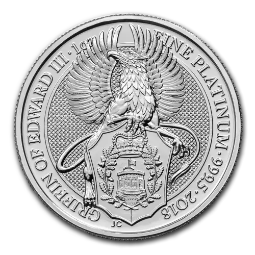 2018 Great Britain 1 oz Platinum Queen's Beasts The Griffin (3)
