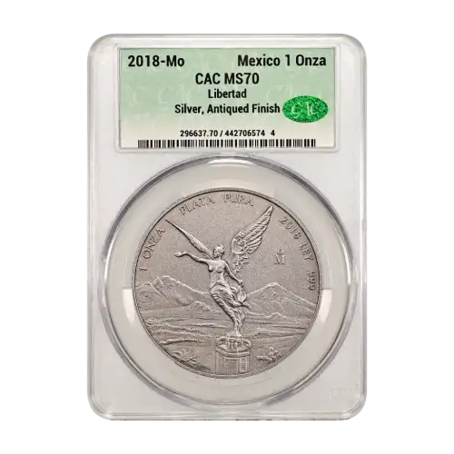 2018-Mo Libertad Mexico 1 Onza Silver, Antiqued Finish (2)