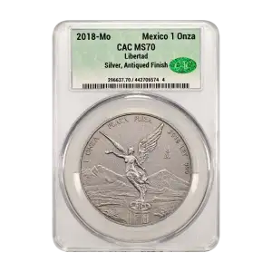 2018-Mo Libertad Mexico 1 Onza Silver, Antiqued Finish (2)