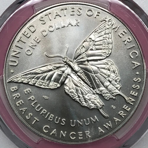 2018-P $1 Breast Cancer Awareness First Strike label (3)