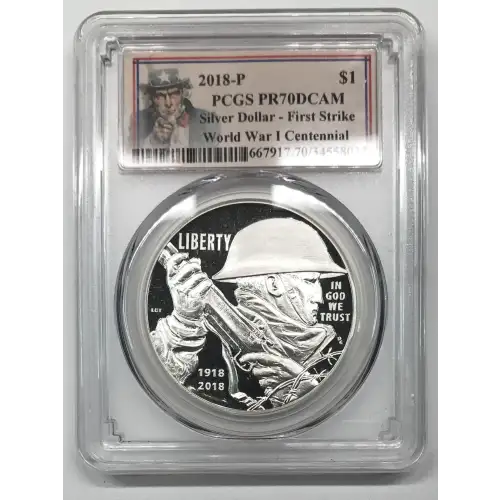 2018-P $1 WWI Centennial First Strike, DCAM