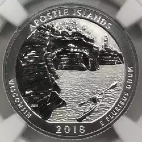 2018 S Apostle Islands Silver Reverse Proof Set  (6)