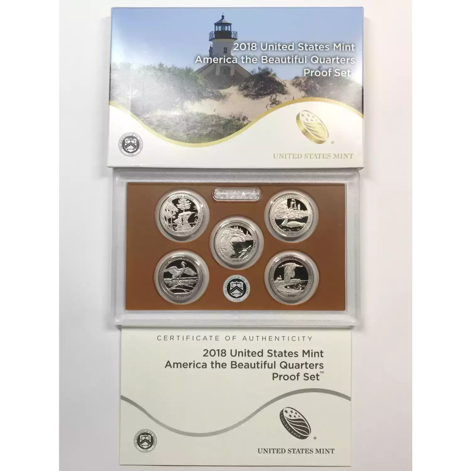 2018-S Clad Quarters Proof Set w US Mint OGP - Box & COA