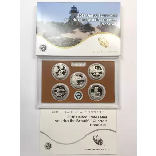 2018-S Clad Quarters Proof Set w US Mint OGP - Box & COA