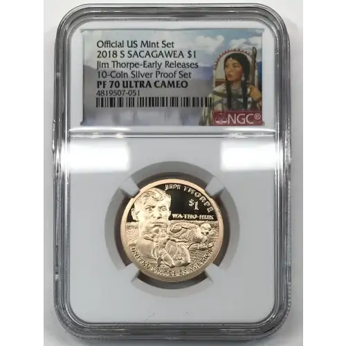 2018 S Jim Thorpe-Early Releases 10-Coin Silver Proof Set Official US Mint Set ULTRA CAMEO (3)