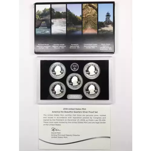 2018-S Silver Quarters Proof Set w US Mint OGP - Box & COA (2)