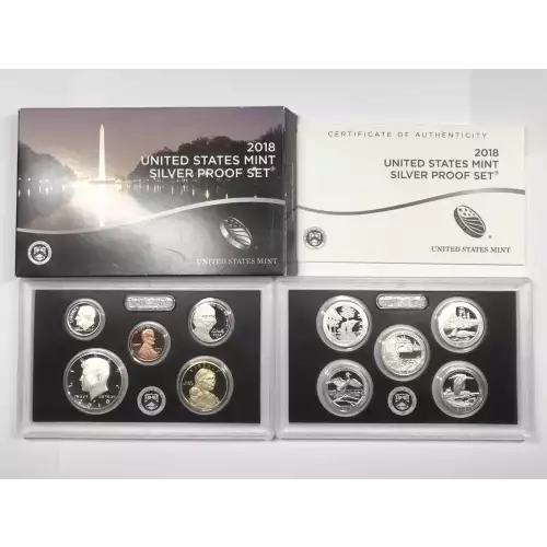 2018-S US Mint Silver Proof Set w OGP - Box & COA