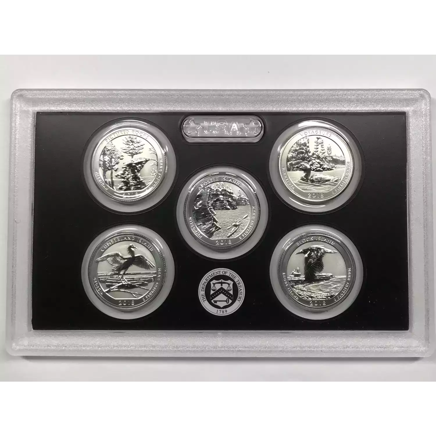 2018-S US San Francisco Mint Silver Reverse Proof Set w OGP - Box & COA