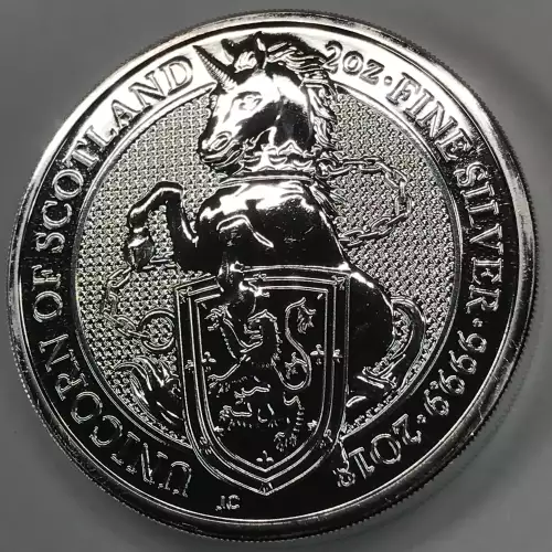 2018 UK Great Britain Queen's Beasts The Unicorn of Scotland 2 oz Silver Coin (4)