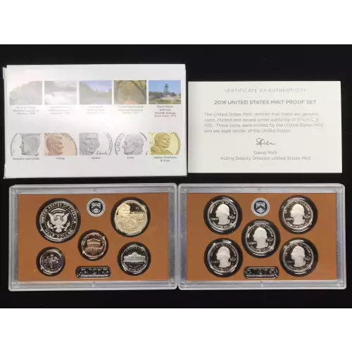 2018 US Mint Proof Set w OGP - Box & COA
